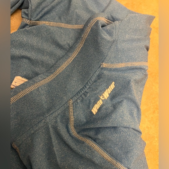 Men’s white water life blue long sleeve athletic shirt - Picture 3 of 3